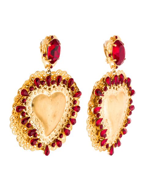 dolce gabbana earrings 2017|dolce and gabbana heart earrings.